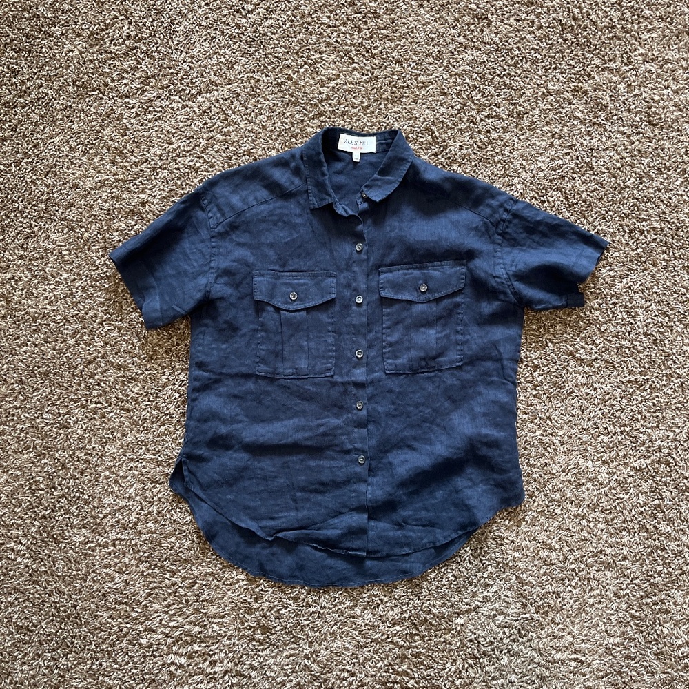 Alex Mill utility shirt in linen size XS